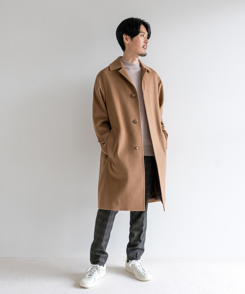 EDIFICE（エディフィス）の「ウール / シルク / カシミア MIX クリスタル モックネック ニット（ニット/セーター・メンズ・ベージュ/ブラック/ボルドー/ライトグレー/パープル・MEDIUM/LARGE/SMALL/X-LARGE）」の9枚目の写真