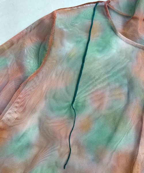 VACANCY（ヴァカンシー）の「パイピングペイント柄シアーインナー（その他トップス・レディース・ブルー/ブラウン・FREE）」の10枚目の写真