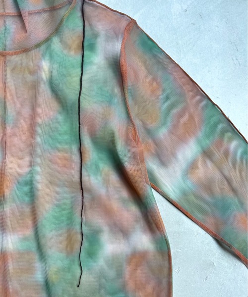 VACANCY（ヴァカンシー）の「パイピングペイント柄シアーインナー（その他トップス・レディース・ブルー/ブラウン・FREE）」の18枚目の写真