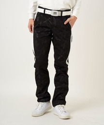 LOUDMOUTH/ラウドマウス ゴルフウェア 総柄 防風 ボンディング ライン 切替 ストレッチ ロングパンツ