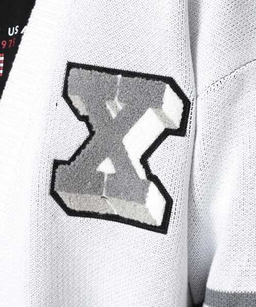 AVIREX（アヴィレックス）の「≪直営店限定≫AVX VARSITY CＡRDIGAN/ バーシティーカーディガン（カーディガン/ボレロ・レディース・オレンジ/ブラック/ホワイト・L/M）」の9枚目の写真