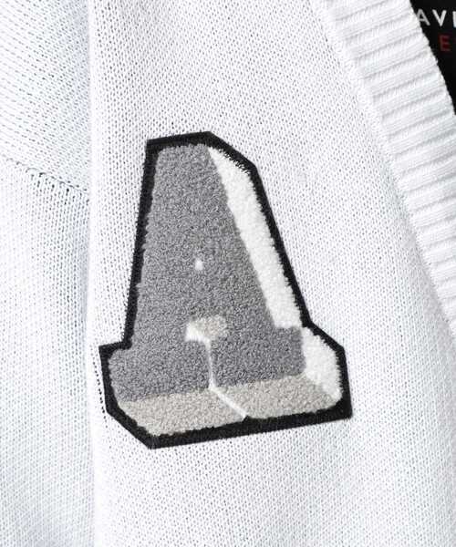 AVIREX（アヴィレックス）の「≪直営店限定≫AVX VARSITY CＡRDIGAN/ バーシティーカーディガン（カーディガン/ボレロ・レディース・オレンジ/ブラック/ホワイト・L/M）」の10枚目の写真