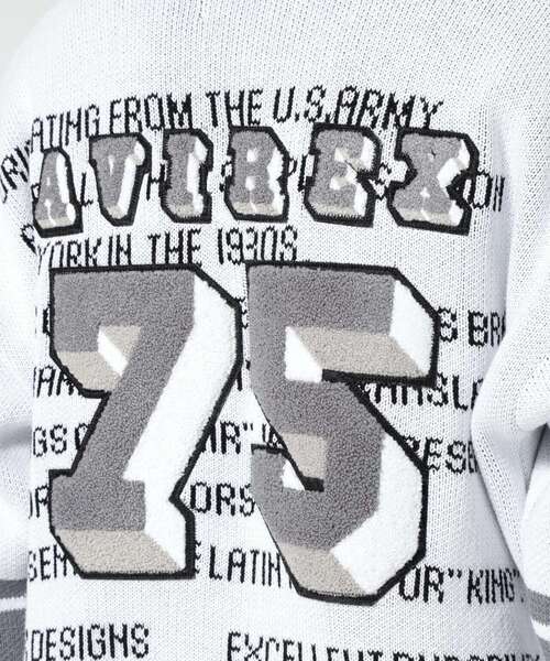 AVIREX（アヴィレックス）の「≪直営店限定≫AVX VARSITY CＡRDIGAN/ バーシティーカーディガン（カーディガン/ボレロ・レディース・オレンジ/ブラック/ホワイト・L/M）」の12枚目の写真