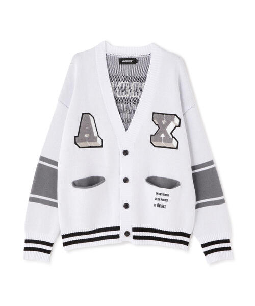 AVIREX（アヴィレックス）の「≪直営店限定≫AVX VARSITY CＡRDIGAN/ バーシティーカーディガン（カーディガン/ボレロ・レディース・オレンジ/ブラック/ホワイト・L/M）」の13枚目の写真