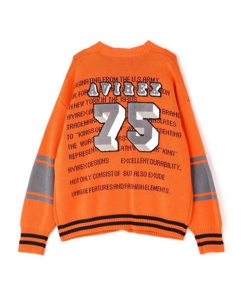 AVIREX（アヴィレックス）の「≪直営店限定≫AVX VARSITY CＡRDIGAN/ バーシティーカーディガン（カーディガン/ボレロ・レディース・オレンジ/ブラック/ホワイト・L/M）」の19枚目の写真