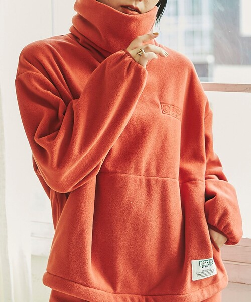 DISCUS ATHLETIC（ディスカス　アスレチック）の「DISCUS ATHLETIC（ディスカス アスレチック）フリースビッグタートルプルオーバー（スウェット・レディース・ライトグレー/イエロー/レンガ・L/M）」の10枚目の写真