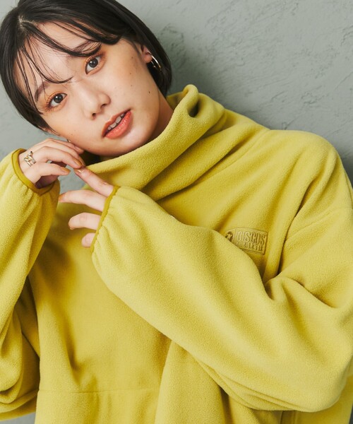 DISCUS ATHLETIC（ディスカス　アスレチック）の「DISCUS ATHLETIC（ディスカス アスレチック）フリースビッグタートルプルオーバー（スウェット・レディース・ライトグレー/イエロー/レンガ・L/M）」の22枚目の写真