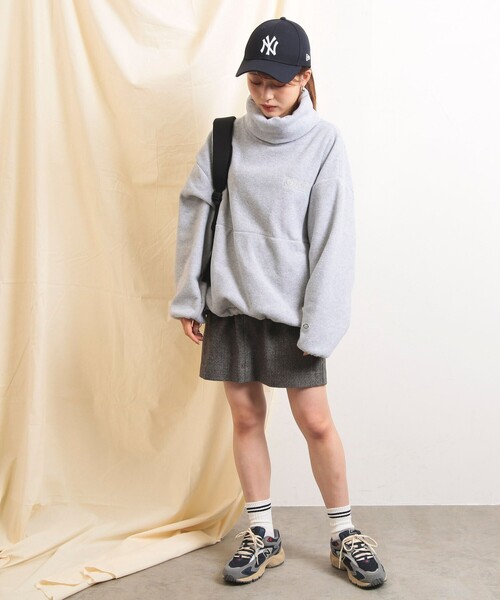 DISCUS ATHLETIC（ディスカス　アスレチック）の「DISCUS ATHLETIC（ディスカス アスレチック）フリースビッグタートルプルオーバー（スウェット・レディース・ライトグレー/イエロー/レンガ・L/M）」の19枚目の写真