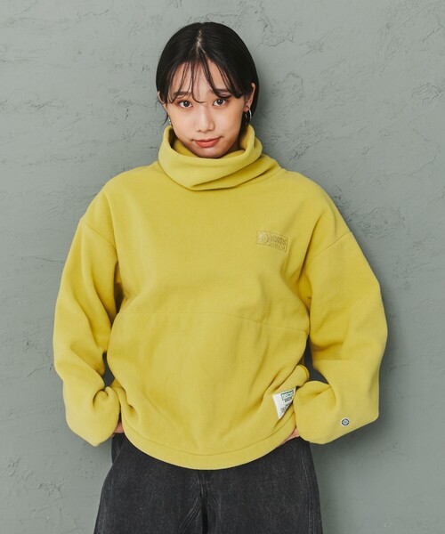 DISCUS ATHLETIC（ディスカス　アスレチック）の「DISCUS ATHLETIC（ディスカス アスレチック）フリースビッグタートルプルオーバー（スウェット・レディース・ライトグレー/イエロー/レンガ・L/M）」の11枚目の写真