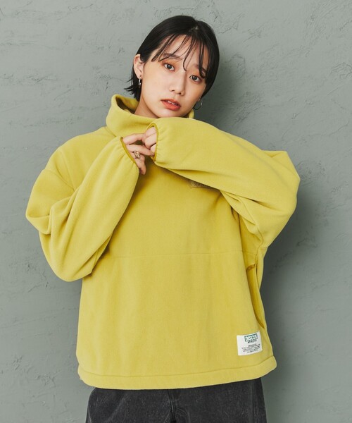 DISCUS ATHLETIC（ディスカス　アスレチック）の「DISCUS ATHLETIC（ディスカス アスレチック）フリースビッグタートルプルオーバー（スウェット・レディース・ライトグレー/イエロー/レンガ・L/M）」の8枚目の写真