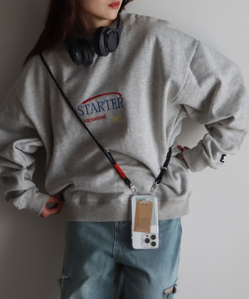 STARTER（スターター）の「STARTER/スターター　カラーグラフィック裏起毛スウェットトレーナー（スウェット・レディース・ホワイト/ブラック/グレー/グレー系その他/オートミール/ホワイト系その他/ブラック系その他/ホワイト系その他2/アイボリー系・M/L）」の8枚目の写真