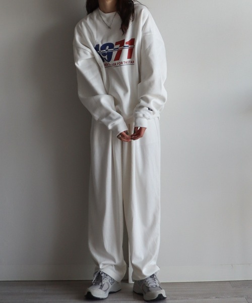 STARTER（スターター）の「STARTER/スターター　カラーグラフィック裏起毛スウェットトレーナー（スウェット・レディース・ホワイト/ブラック/グレー/グレー系その他/オートミール/ホワイト系その他/ブラック系その他/ホワイト系その他2/アイボリー系・M/L）」の12枚目の写真