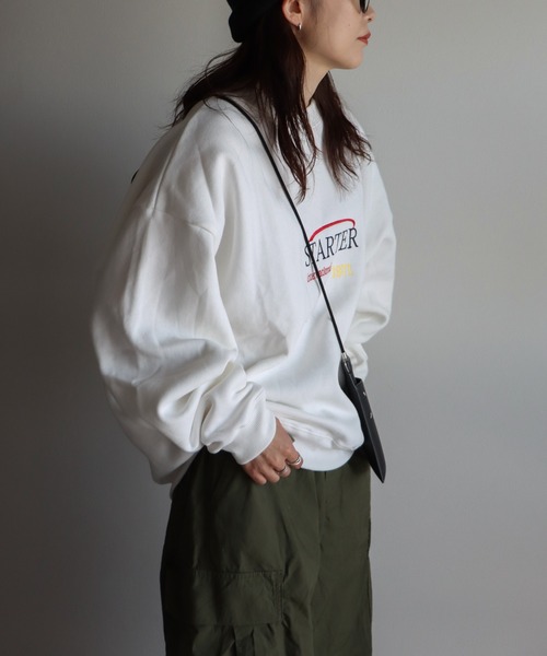 STARTER（スターター）の「STARTER/スターター　カラーグラフィック裏起毛スウェットトレーナー（スウェット・レディース・ホワイト/ブラック/グレー/グレー系その他/オートミール/ホワイト系その他/ブラック系その他/ホワイト系その他2/アイボリー系・M/L）」の16枚目の写真