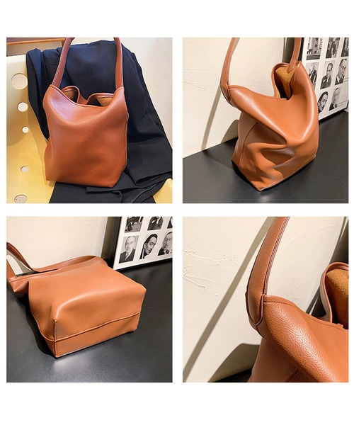 florist（フローリスト）の「ソフトレザー縦型バケツワンショルダー