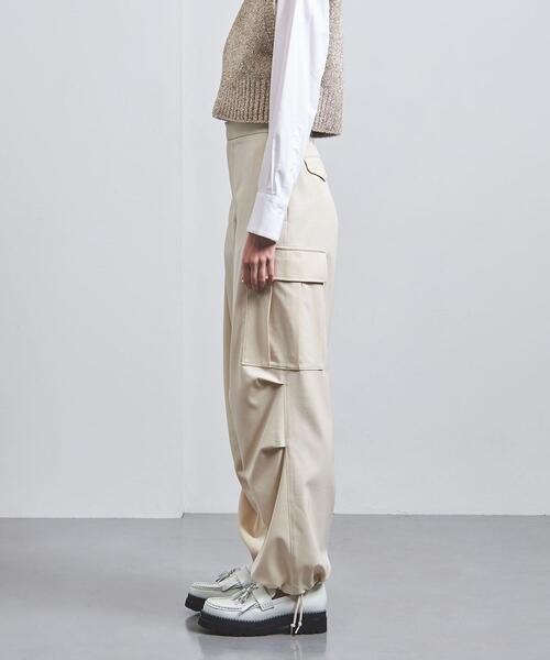 UNITED ARROWS(ユナイテッドアローズ)の「P/W カーゴ パンツ(カーゴパンツ・レディース・オフホワイト/ネイビー・34/36/38)」の4枚目の写真