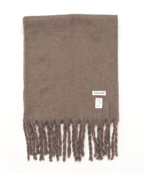 fredy emue（フレディエミュ）の「カラーブークレストール（ストール/ショール・レディース・グリーン/レッド/キナリ/グレイッシュベージュ/ベージュ/ブルー・FREE）」の4枚目の写真