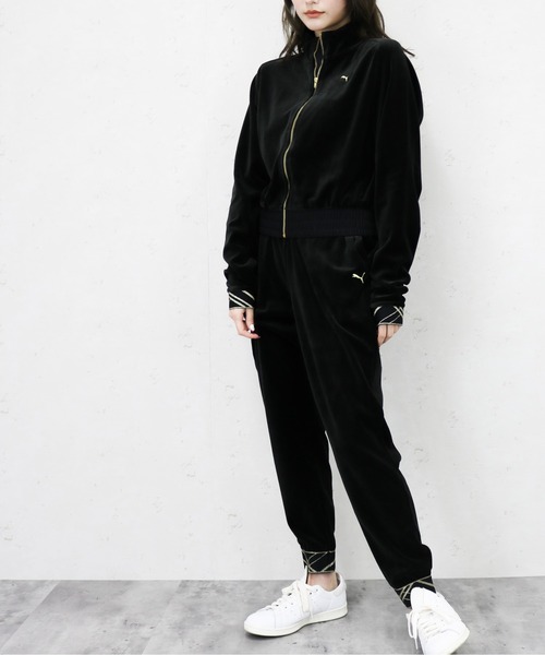 PUMA/プーマ ウィメンズ トレーニング デコ グラム ベロア ジョガー 