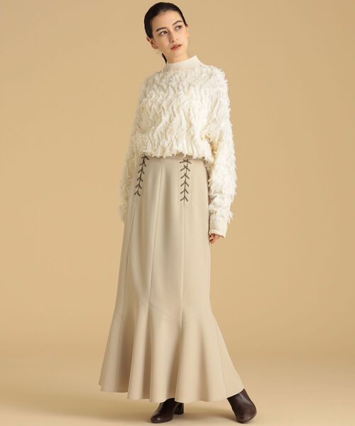 Ray BEAMS（レイビームス）の「Ray BEAMS / レースアップ マーメイド スカート（スカート・レディース・ベージュ/カーキ・0/1）」の10枚目の写真