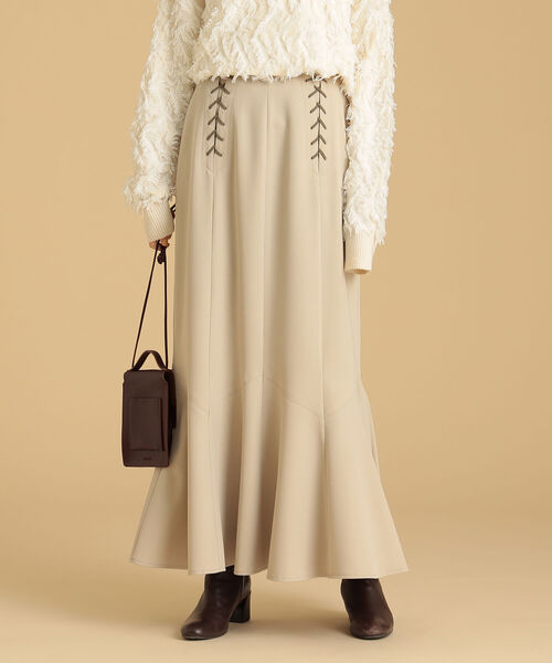 Ray BEAMS（レイビームス）の「Ray BEAMS / レースアップ マーメイド スカート（スカート・レディース・ベージュ/カーキ・0/1）」の12枚目の写真