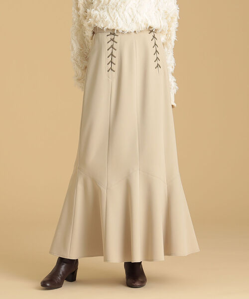 Ray BEAMS（レイビームス）の「Ray BEAMS / レースアップ マーメイド スカート（スカート・レディース・ベージュ/カーキ・0/1）」の5枚目の写真