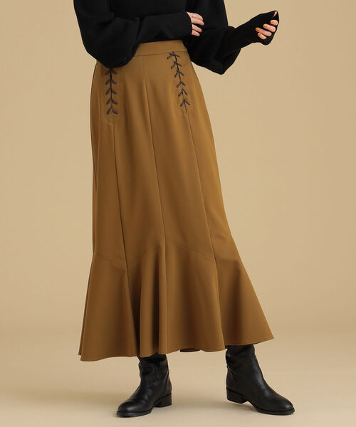 Ray BEAMS（レイビームス）の「Ray BEAMS / レースアップ マーメイド スカート（スカート・レディース・ベージュ/カーキ・0/1）」の16枚目の写真