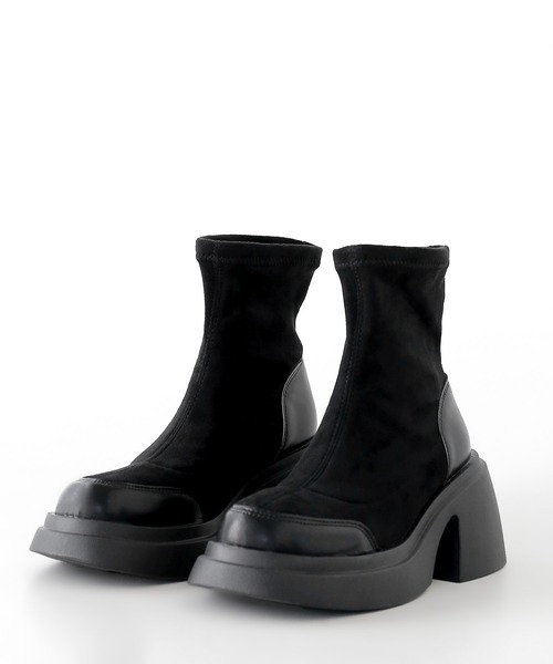 ストレッチショートブーツ（ブーツ）｜minsobi（ミンソビ）ブーツ