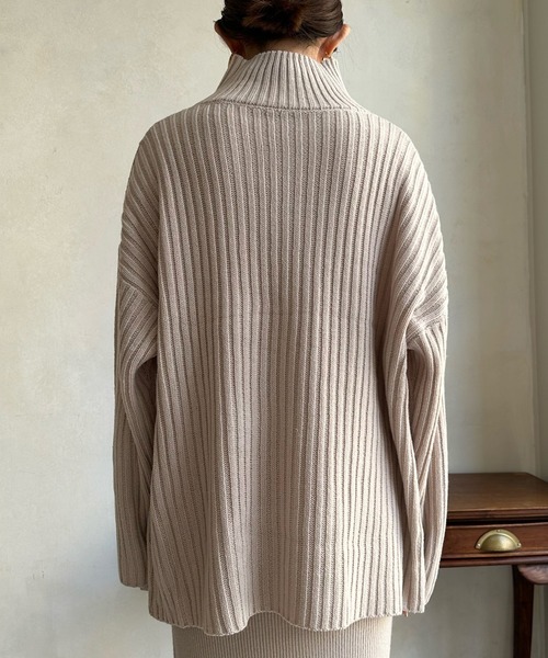 DouDou(ドゥドゥ)の「ハーフジッププルオーバー+ニットワンピースセット(ワンピース・レディース・レッド/ベージュ/ブラック・FREE)」の18枚目の写真