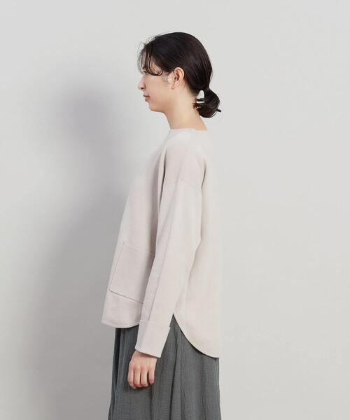 conges payes ADIEU TRISTESSE（コンジェ ペイエ アデュートリステス）の「ミラノリブシャツカットバスクシャツ（ニット/セーター・レディース・グレイッシュベージュ/ブラック/ミント・FREE）」の10枚目の写真