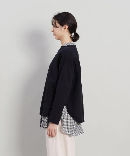 conges payes ADIEU TRISTESSE（コンジェ ペイエ アデュートリステス）の「ミラノリブシャツカットバスクシャツ（ニット/セーター・レディース・グレイッシュベージュ/ブラック/ミント・FREE）」の16枚目の写真