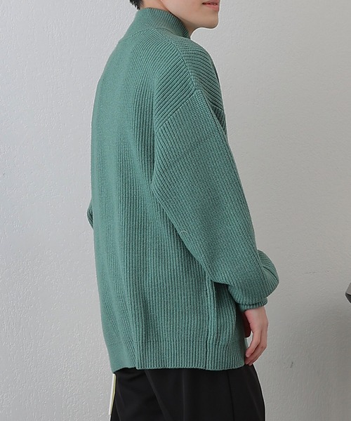 COLONY 2139(コロニートゥーワンスリーナイン)の「PBTドライバーズZIPニット(ニット/セーター・メンズ・グリーン/アイボリー/ブラック・MEDIUM/LARGE)」の6枚目の写真