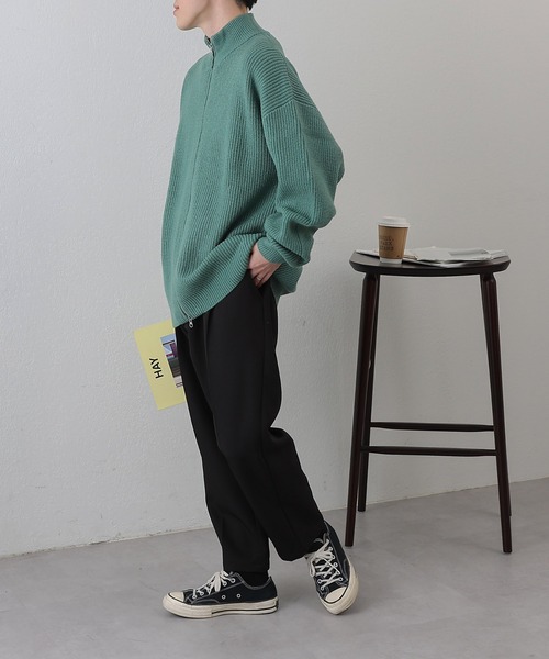 COLONY 2139(コロニートゥーワンスリーナイン)の「PBTドライバーズZIPニット(ニット/セーター・メンズ・グリーン/アイボリー/ブラック・MEDIUM/LARGE)」の16枚目の写真