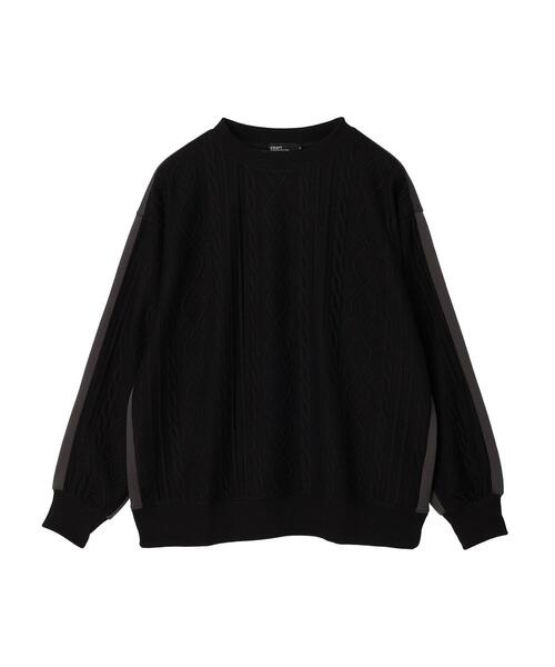 CRAFT STANDARD BOUTIQUE(クラフトスタンダードブティック)の「ケーブル柄JQカット切り替えスウェットA(スウェット・レディース・ホワイト系その他/グレー系その他/ブラック・M/LL/L)」の7枚目の写真