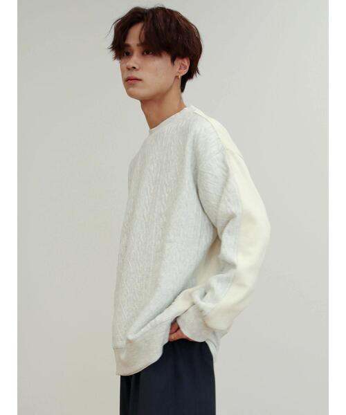 CRAFT STANDARD BOUTIQUE(クラフトスタンダードブティック)の「ケーブル柄JQカット切り替えスウェットA(スウェット・レディース・ホワイト系その他/グレー系その他/ブラック・M/LL/L)」の10枚目の写真