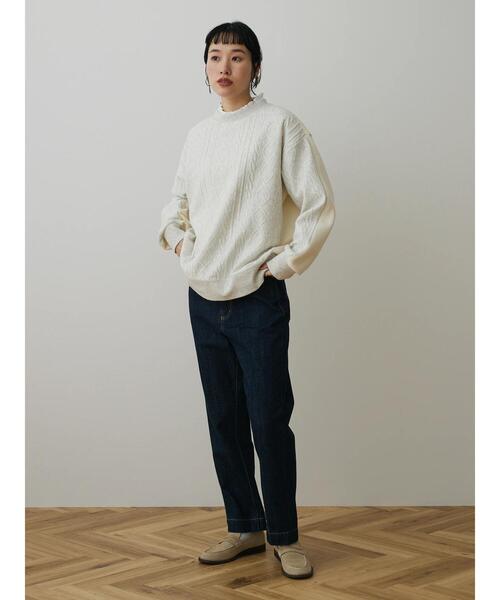 CRAFT STANDARD BOUTIQUE(クラフトスタンダードブティック)の「ケーブル柄JQカット切り替えスウェットA(スウェット・レディース・ホワイト系その他/グレー系その他/ブラック・M/LL/L)」の20枚目の写真