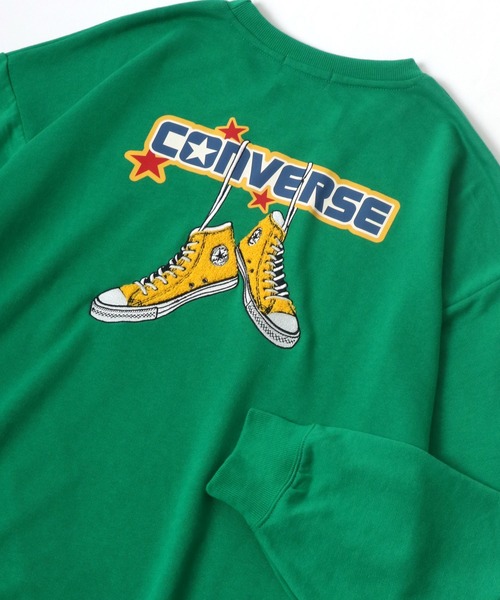CONVERSE(コンバース)の「CONVERSE/コンバース サガラ刺繍 オーバーサイズ クルーネックスウェット レディース メンズ トレーナー(スウェット・レディース・オフホワイト/グレー/ブラック/グレー系その他/イエロー/グリーン系その他/グリーン・M/L/LL)」の6枚目の写真