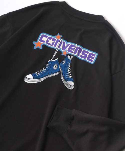 CONVERSE(コンバース)の「CONVERSE/コンバース サガラ刺繍 オーバーサイズ クルーネックスウェット レディース メンズ トレーナー(スウェット・レディース・オフホワイト/グレー/ブラック/グレー系その他/イエロー/グリーン系その他/グリーン・M/L/LL)」の3枚目の写真