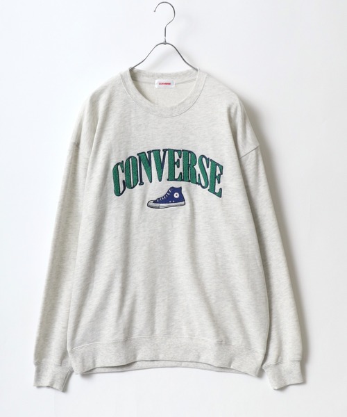 CONVERSE(コンバース)の「CONVERSE/コンバース サガラ刺繍 オーバーサイズ クルーネックスウェット レディース メンズ トレーナー(スウェット・レディース・オフホワイト/グレー/ブラック/グレー系その他/イエロー/グリーン系その他/グリーン・M/L/LL)」の8枚目の写真