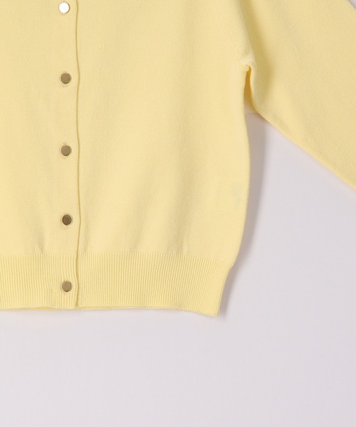 ROPE' PICNIC（ロペピクニック）の「【KIDS】リンクコーデ/ベーシックカーディガン（カーディガン/ボレロ・キッズ・クリーム/ピンク系その他2/オフホワイト・130/140/120/150）」の6枚目の写真