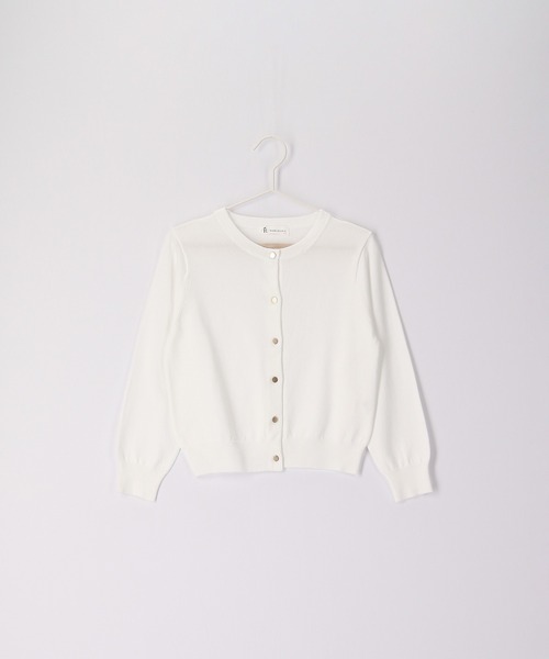 ROPE' PICNIC（ロペピクニック）の「【KIDS】リンクコーデ/ベーシックカーディガン（カーディガン/ボレロ・キッズ・クリーム/ピンク系その他2/オフホワイト・130/140/120/150）」の9枚目の写真