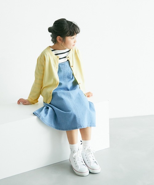 ROPE' PICNIC（ロペピクニック）の「【KIDS】リンクコーデ/ベーシックカーディガン（カーディガン/ボレロ・キッズ・クリーム/ピンク系その他2/オフホワイト・130/140/120/150）」の17枚目の写真