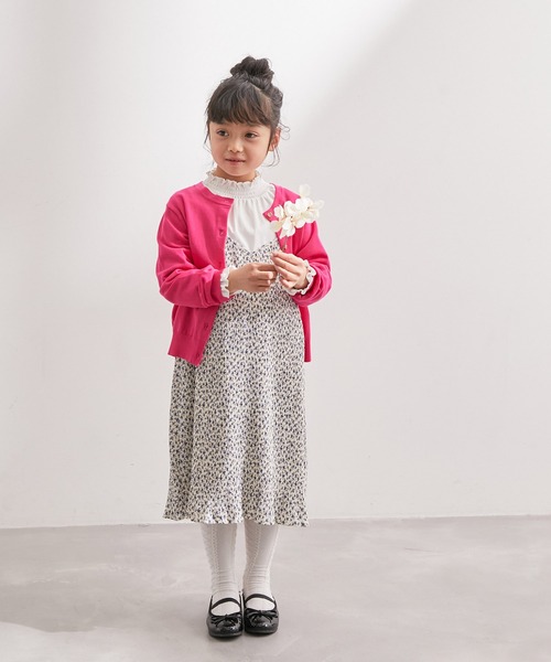 ROPE' PICNIC（ロペピクニック）の「【KIDS】リンクコーデ/ベーシックカーディガン（カーディガン/ボレロ・キッズ・クリーム/ピンク系その他2/オフホワイト・130/140/120/150）」の21枚目の写真