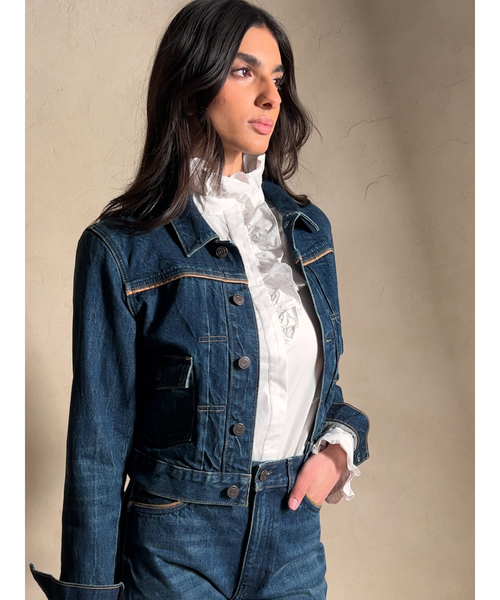 Banana Republic(バナナリパブリック)の「Harper ラッフルシャツ(シャツ/ブラウス・レディース・ホワイト・XS/M/S/L)」の4枚目の写真