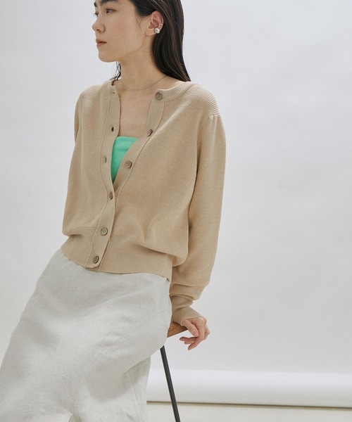 Ruelle デニムセットアップ＋カーディガン Wool Mix Dropped Shoulder Outkilling Oversized Cardigan