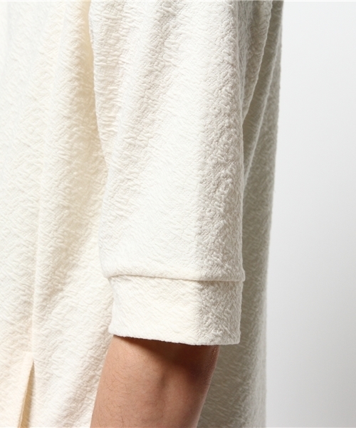 Lui's（ルイス）の「Lui's(ルイス) 5分袖ドレープTシャツパーカー（パーカー・メンズ・ホワイト/ブラック/ネイビー・SMALL/MEDIUM）」の8枚目の写真