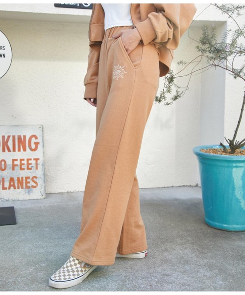 anap mimpi（アナップミンピ）の「裏毛SUN刺繍ストレートスウェットパンツ【セットアップ着用可】（スウェットパンツ・レディース・グレー/ターコイズブルー/ベージュ・FREE）」の12枚目の写真