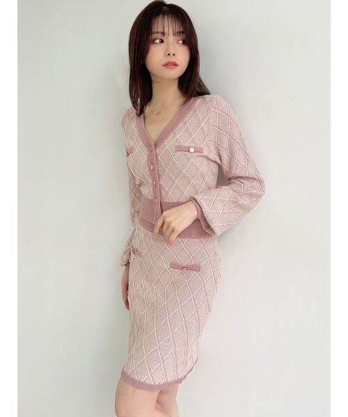 セール】バイカラーツイードニットスカート【セットアップ着用可能