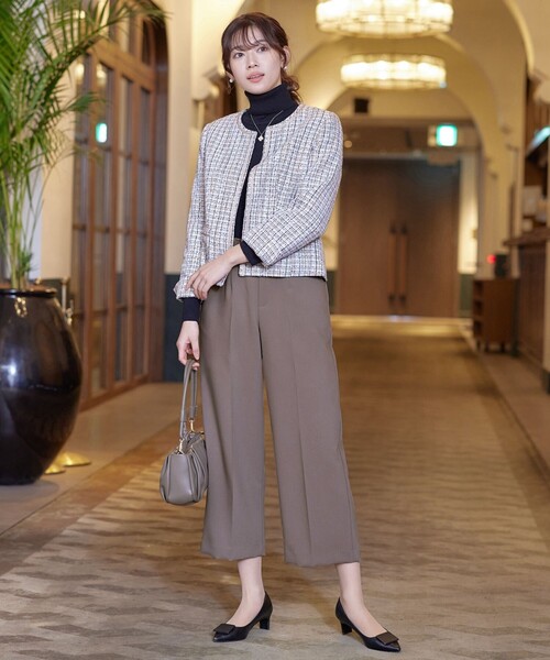 【セール】【新色追加・洗える】センタープレスワイドパンツ（その他パンツ）｜Tiaclasse（ティアクラッセ）