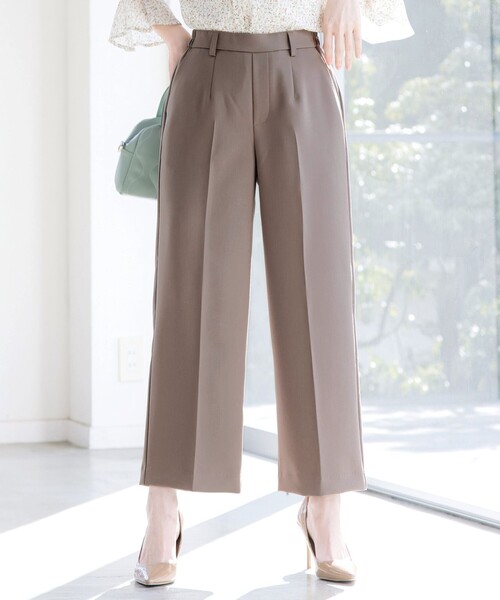 【セール】【新色追加・洗える】センタープレスワイドパンツ（その他パンツ）｜Tiaclasse（ティアクラッセ）