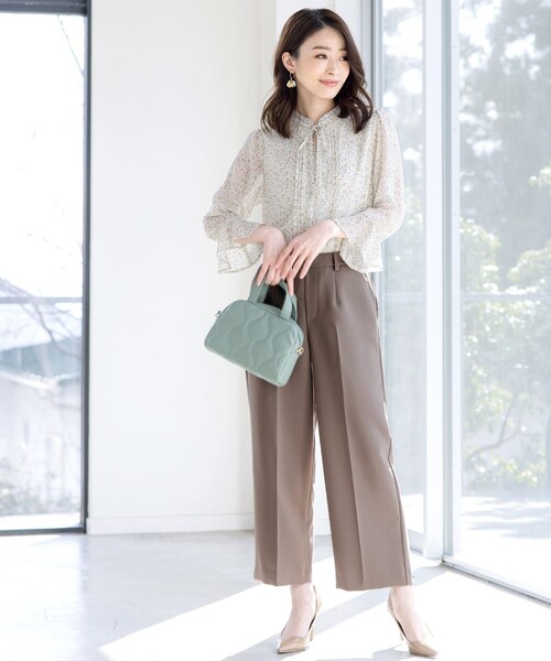 【セール】【新色追加・洗える】センタープレスワイドパンツ（その他パンツ）｜Tiaclasse（ティアクラッセ）