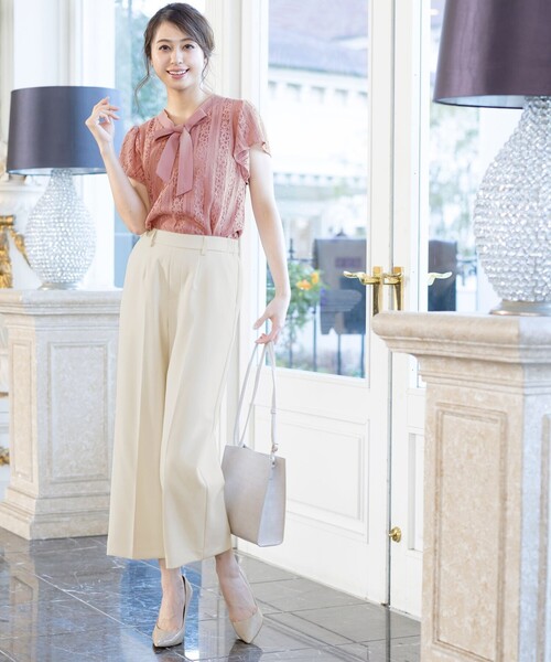 【セール】【新色追加・洗える】センタープレスワイドパンツ（その他パンツ）｜Tiaclasse（ティアクラッセ）